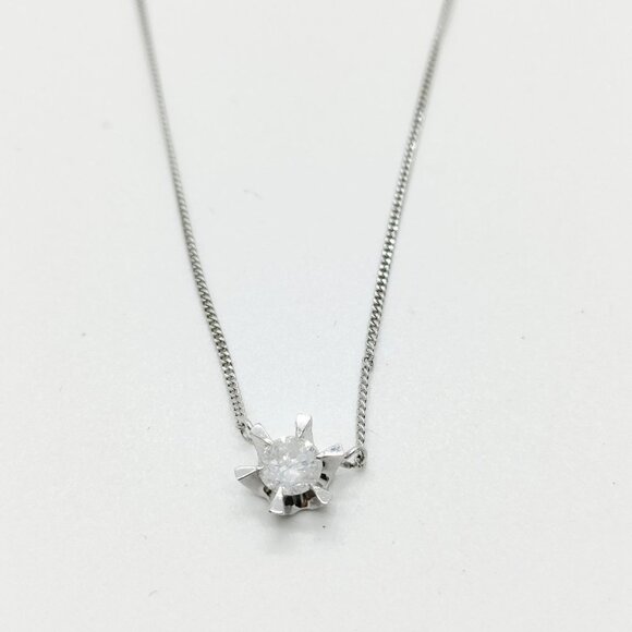 Jewelry Necklace Natural Diamond 0.3ct Platinum 4107895